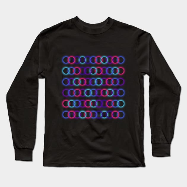 Space Orbital Chain Pattern Long Sleeve T-Shirt by Clue Sky